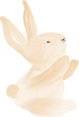 bunny rabbit Easter Day watercolor