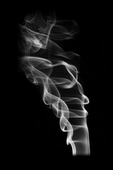 smoke on black background