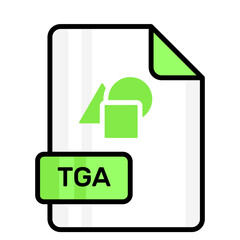 An amazing vector icon of TGA file, editable design