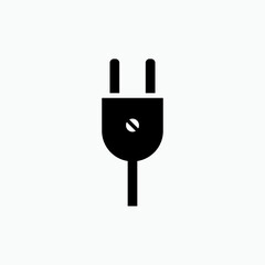 Electrical Plug Icon. Socket Symbol - Vector.    