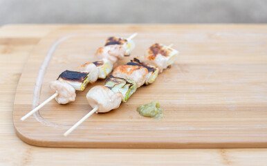 ささみの焼き鳥とわさび