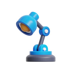 Blue desk lamp 3D Icon