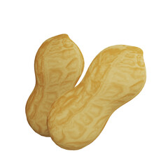 Dry peanuts 3D Icon
