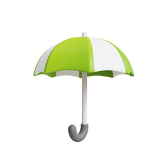 Golf green umbrella 3D Icon
