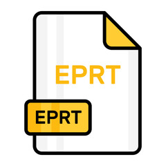 An amazing vector icon of EPRT file, editable design