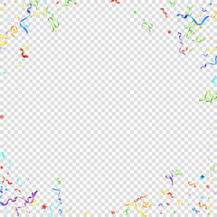 Color serpentine carnival red spiral ribbon curly