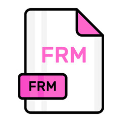 An amazing vector icon of FRM file, editable design