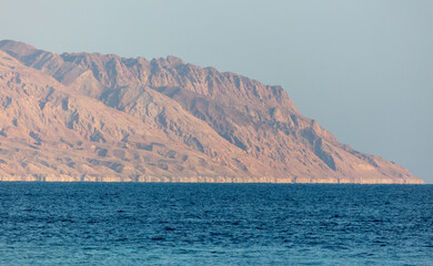 Rocky desert island in the Red Sea