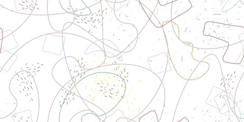 Chaotic Simple Seamless Pattern Textile One Line