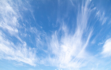 White clouds on the blue sky
