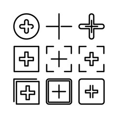 Obraz premium add icon or logo isolated sign symbol vector illustration - high quality black style vector icons