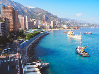 Fototapeta na wymiar モナコ　モンテカルロの海と街並み