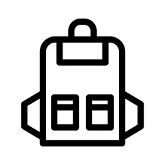 backpack icon or logo isolated sign symbol vector illustration - high quality black style vector icons