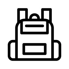 backpack icon or logo isolated sign symbol vector illustration - high quality black style vector icons