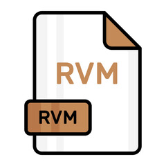 An amazing vector icon of RVM file, editable design