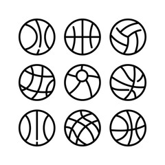 Fototapeta premium ball icon or logo isolated sign symbol vector illustration - high quality black style vector icons