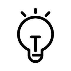 bulb icon or logo isolated sign symbol vector illustration - high quality black style vector icons