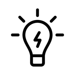 bulb icon or logo isolated sign symbol vector illustration - high quality black style vector icons