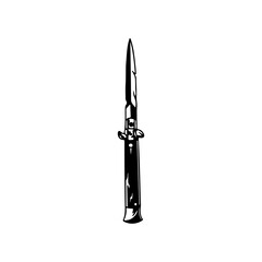 vector illustration of knife tattoo concept
