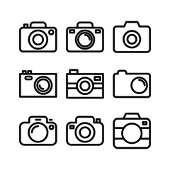 camera icon or logo isolated sign symbol vector illustration - high quality black style vector icons