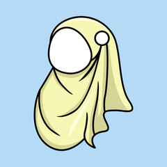 Illustration of a Muslim woman's headscarf or hijab