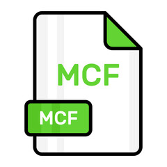 An amazing vector icon of MCF file, editable design