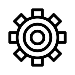 cog icon or logo isolated sign symbol vector illustration - high quality black style vector icons