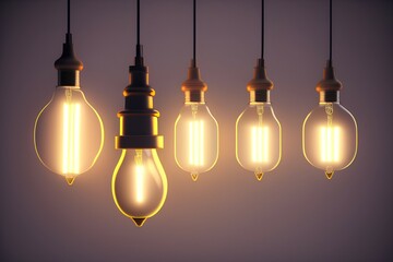 light bulb on the wall - Generate AI