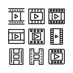 film icon or logo isolated sign symbol vector illustration - high quality black style vector icons
