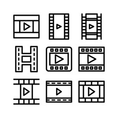 film icon or logo isolated sign symbol vector illustration - high quality black style vector icons