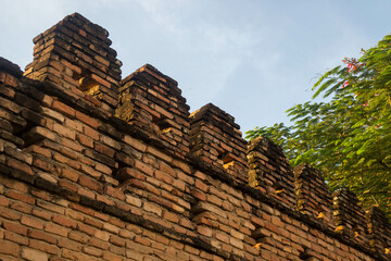Chiang Mai Brick Old City Wall.