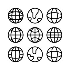 globe icon or logo isolated sign symbol vector illustration - high quality black style vector icons
