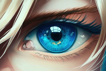 blue eyes up close. Generative AI