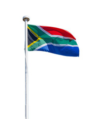 South Africa flag on a transparent background prepared as a png file