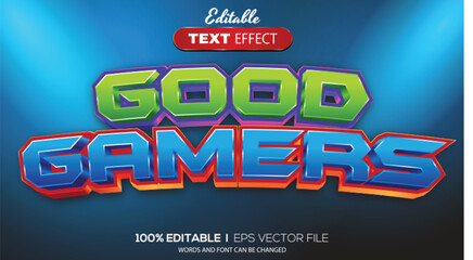 3D editable text effect good gamer theme © Ardhy