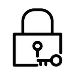 lock icon or logo isolated sign symbol vector illustration - high quality black style vector icons