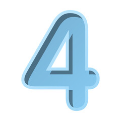 number with number 4