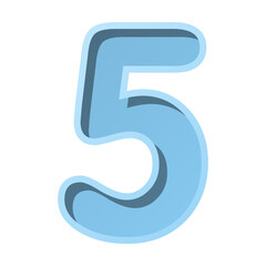 Fototapeta premium number with number 5