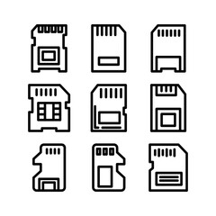 sd icon or logo isolated sign symbol vector illustration - high quality black style vector icons