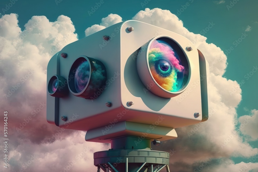 Aufkleber cctv camera with artificial intelligence technology for web configuration and cloud database connect