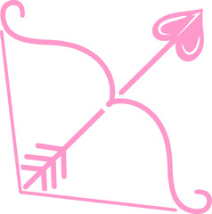 Valentine Bow and Arrow Silhouette