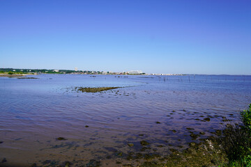 arcachon bassin bay french city view from la teste de buch atlantic coast in Gironde france