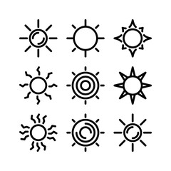sun icon or logo isolated sign symbol vector illustration - high quality black style vector icons