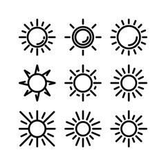 sun icon or logo isolated sign symbol vector illustration - high quality black style vector icons