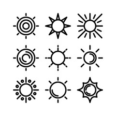 sun icon or logo isolated sign symbol vector illustration - high quality black style vector icons