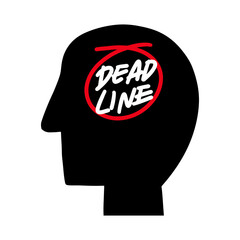 head with dead line symbol