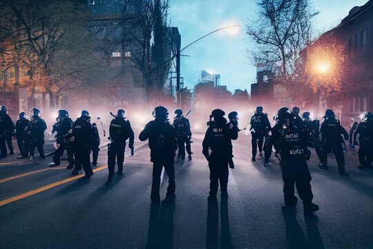 Portland Black Lives Matter Protests. Generative AI