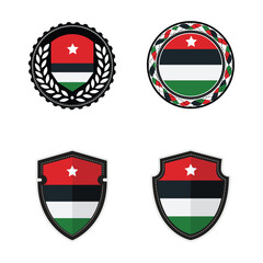 Flat design jordan national emblems

