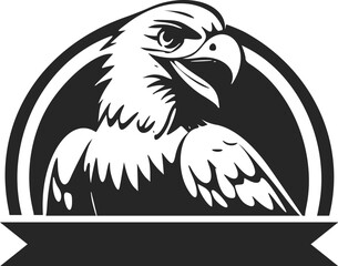 Black and white simple logo with a nice eagle