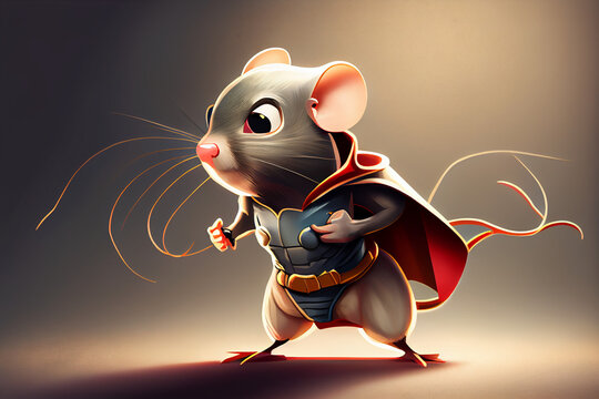 Mouse in Cape, The Miniature Superhero on a Mission, Generative AI